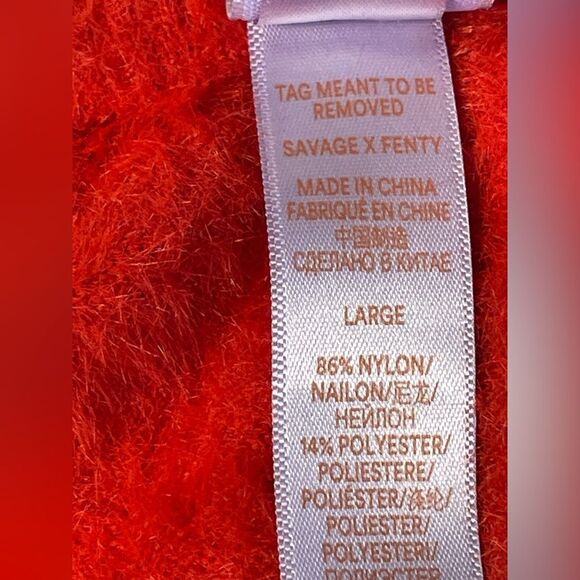 SAVAGE X FENTY Fluff It Up Booty Shorts Red Size Large - Picture 8 of 10